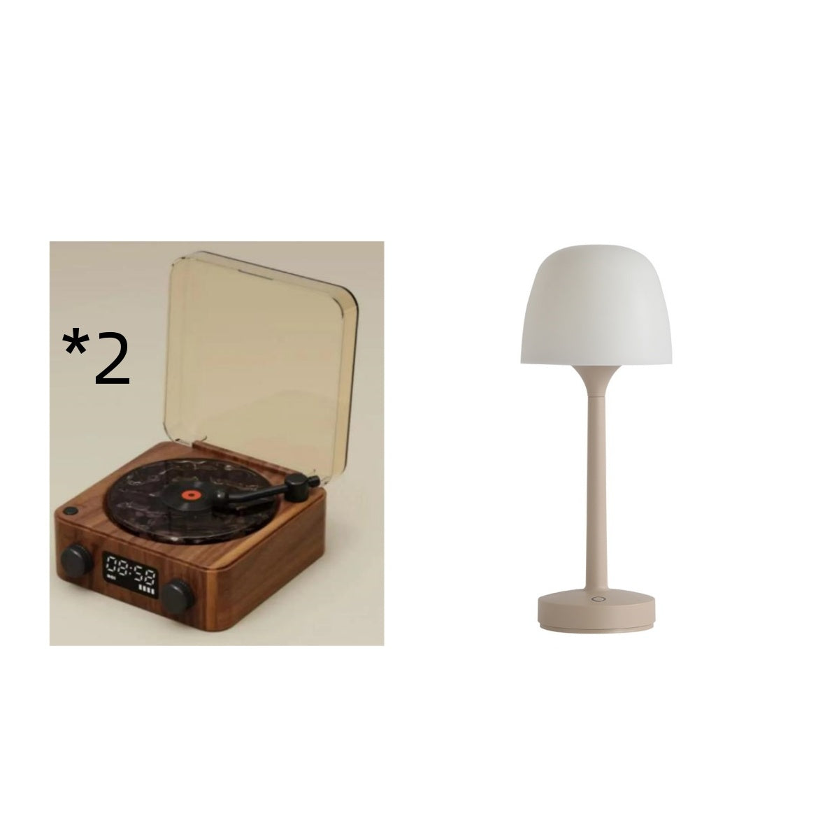 Retro Turntable Speaker Wireless Bluetooth-compatible 5.0 Vinyl Record Player Stereo Sound With White Noise RGB Projection Lamp Effect - Rokkaku 18 online shop