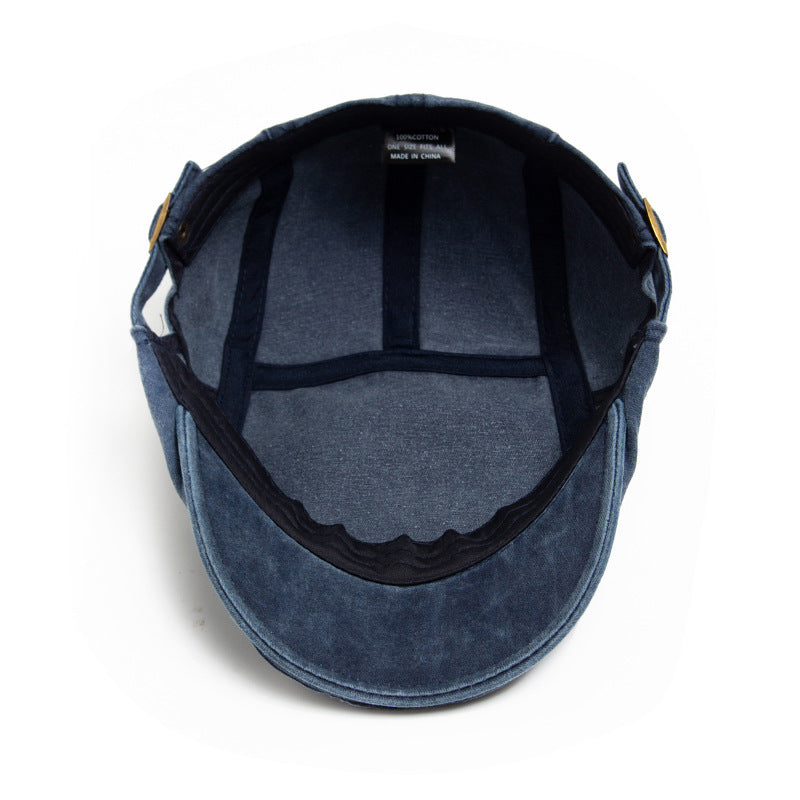 Retro Washed Denim Hat Cowboy Beret Fashion Casual Baseball Cap - Rokkaku 18 online shop