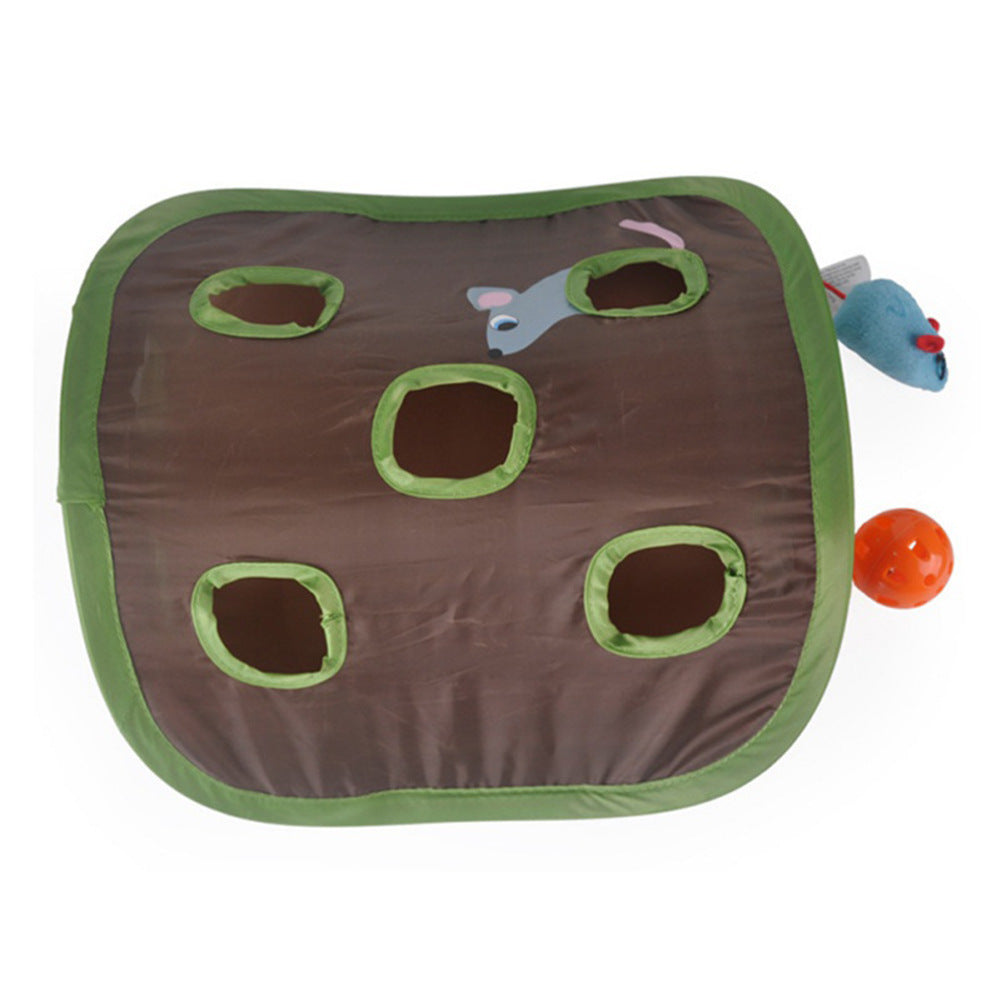 Cute Pet Cat Interactive Hide Seek Game 9 Holes Tunnel Mouse Hunt Intelligence Toy Pet Hidden Hole Kitten Foldable Toys - Rokkaku 18 online shop