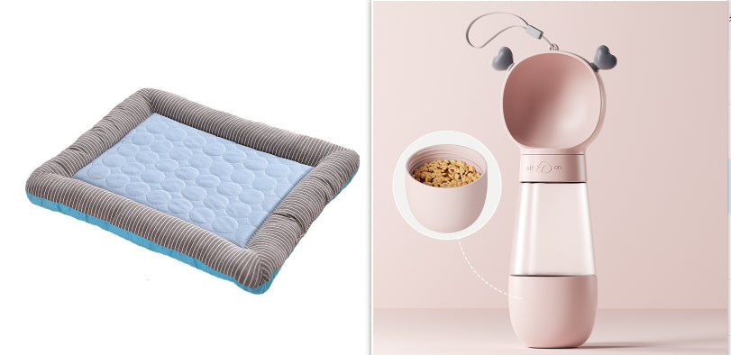 Pet Cooling Pad Bed For Dogs Cats Puppy Kitten Cool Mat Pet Blanket Ice Silk Material Soft For Summer Sleeping  Blue Breathable - Rokkaku 18 online shop