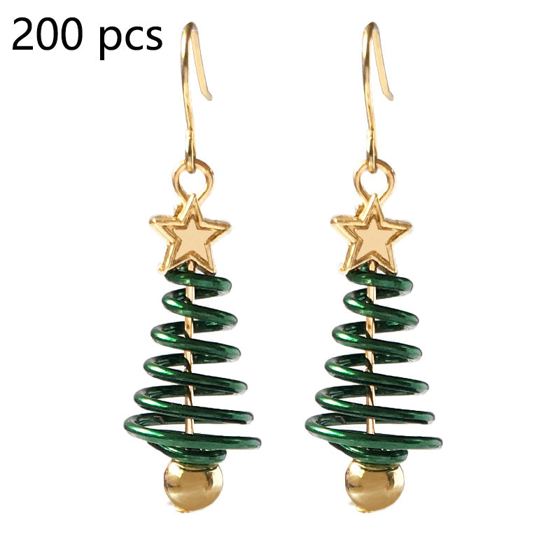 Christmas Earrings Tree Star DIY Earrings - Rokkaku 18 online shop