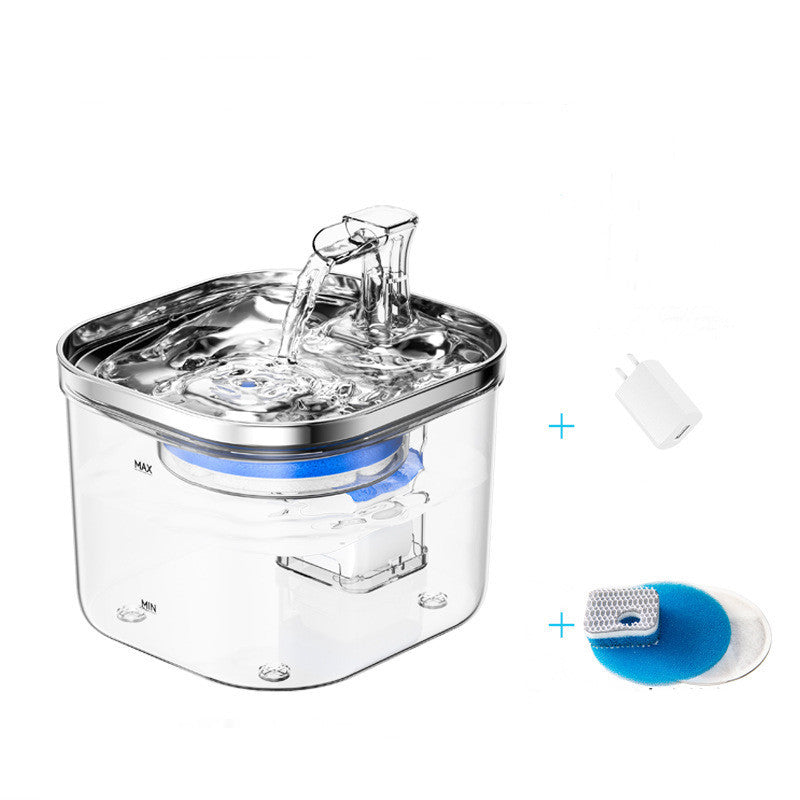 Pet Cat Dog Stainless Steel Automatic Circulation Water Dispenser Intelligent Fountain Pets Accessories - Rokkaku 18 online shop