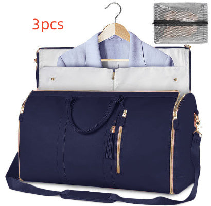 Large Capacity Travel Duffle Bag Women's Handbag Folding Suit Bag Waterproof Clothes Totes - Rokkaku 18 online shop