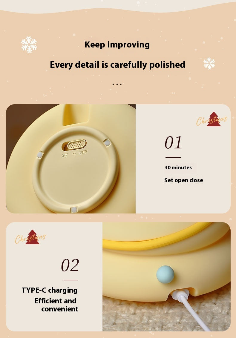 Christmas Tree Silicone Night Lights USB Rechargeable Eye Protection Table Lamp Cute Cartoon Kid Birthday Gifts Atmosphere Decor - Rokkaku 18 online shop