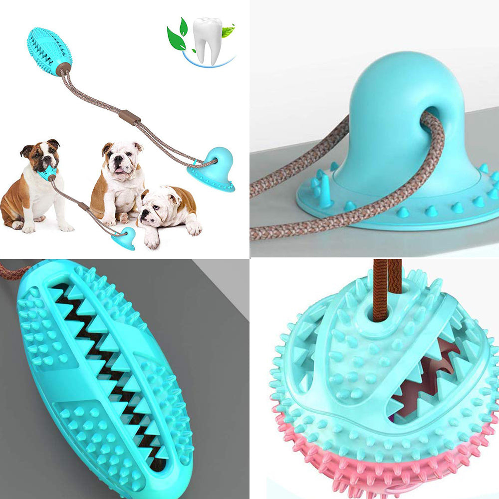 Dog Toys Silicon Suction Cup Tug Interactive Dog Ball Toy For Pet Chew Bite Tooth Cleaning Toothbrush Feeding Pet Supplies - Rokkaku 18 online shop