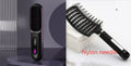 2 In 1 Straight Hair Comb Wireless Hair Straightener Brush Hair Fast Heating Portable Hot Curler USB Charging - Rokkaku 18 online shop