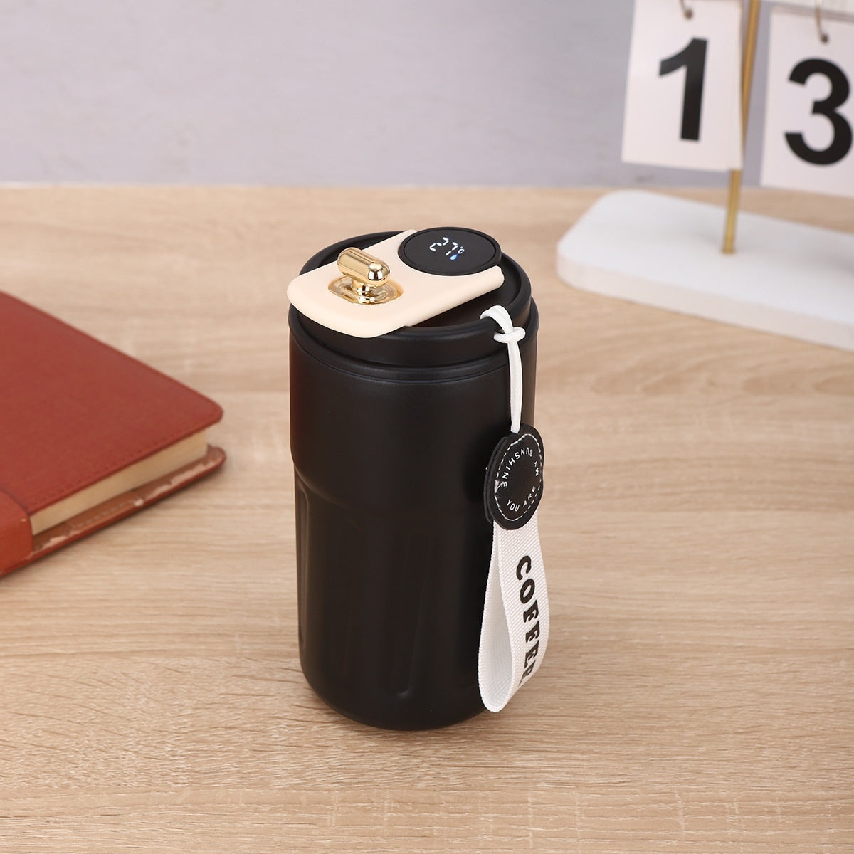 Smart Digital Thermal Bottle Portable Coffee Mug Stainless Steel Water Bottle In-Car Insulated Cup Keep Cold Vacuum Flasks 450ml - Rokkaku 18 online shop