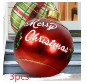Christmas Ornament Ball Outdoor Pvc 60CM Inflatable Decorated Ball PVC Giant Big Large Balls Xmas Tree Decorations Toy Ball - Rokkaku 18 online shop
