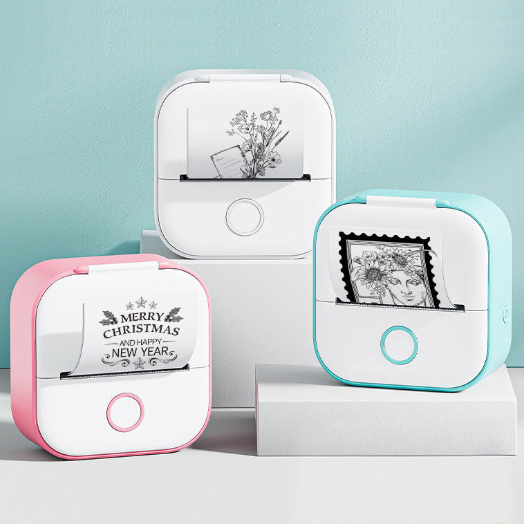Portable Mini Thermal Label Printer Home Photo Printer Student Wrong Question Printer Bluetooth-compatible Mini Label Printer Price Tag - Rokkaku 18 online shop
