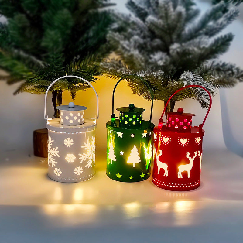 Christmas Candle Lights LED Small Lanterns Wind Lights Electronic Candles Nordic Style Creative Holiday Decoration Decorations - Rokkaku 18 online shop