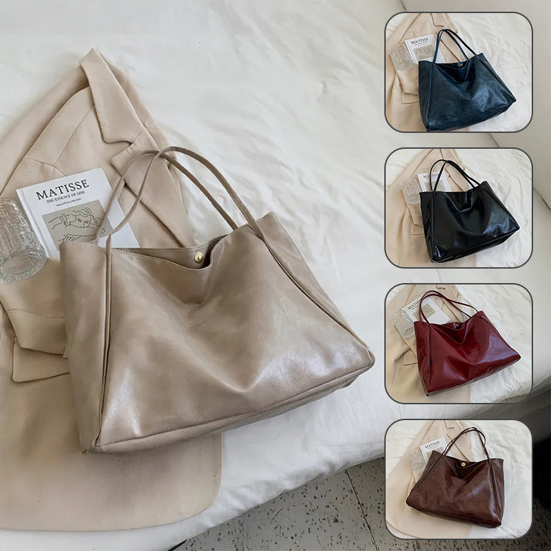 Fashion Handbag New Autumn And Winter Japanese And Korean Large Capacity Soft Leather Shoulder Bag Retro Casual Handbag - Rokkaku 18 online shop