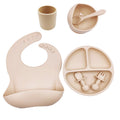 Baby Cutlery Set Silicone Bib Silicone Cup Spoon - Rokkaku 18 online shop