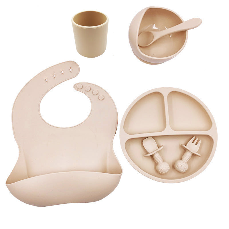 Baby Cutlery Set Silicone Bib Silicone Cup Spoon - Rokkaku 18 online shop