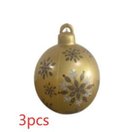 Christmas Ornament Ball Outdoor Pvc 60CM Inflatable Decorated Ball PVC Giant Big Large Balls Xmas Tree Decorations Toy Ball - Rokkaku 18 online shop