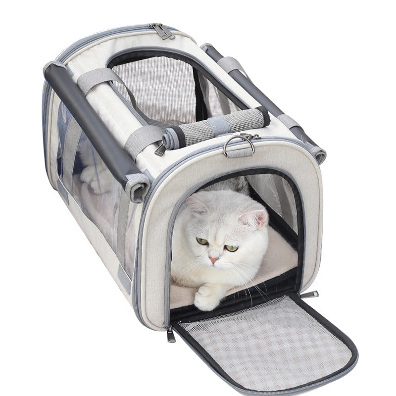Outdoor Portable Pet Bag Transparent Breathable Foldable Pet Bag - Rokkaku 18 online shop