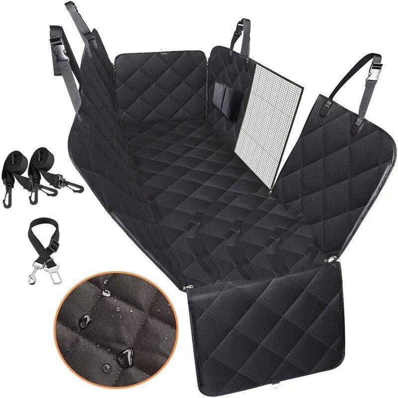 Dog Car Seat Cover View Mesh Pet Carrier Hammock Safety Protector Car Rear Back Seat Mat With Zipper And Pocket For Travel - Rokkaku 18 online shop