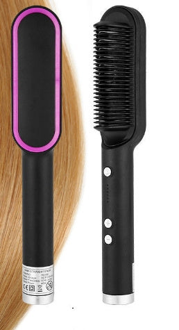 New 2 In 1 Hair Straightener Hot Comb Negative Ion Curling Tong Dual-purpose Electric Hair Brush - Rokkaku 18 online shop
