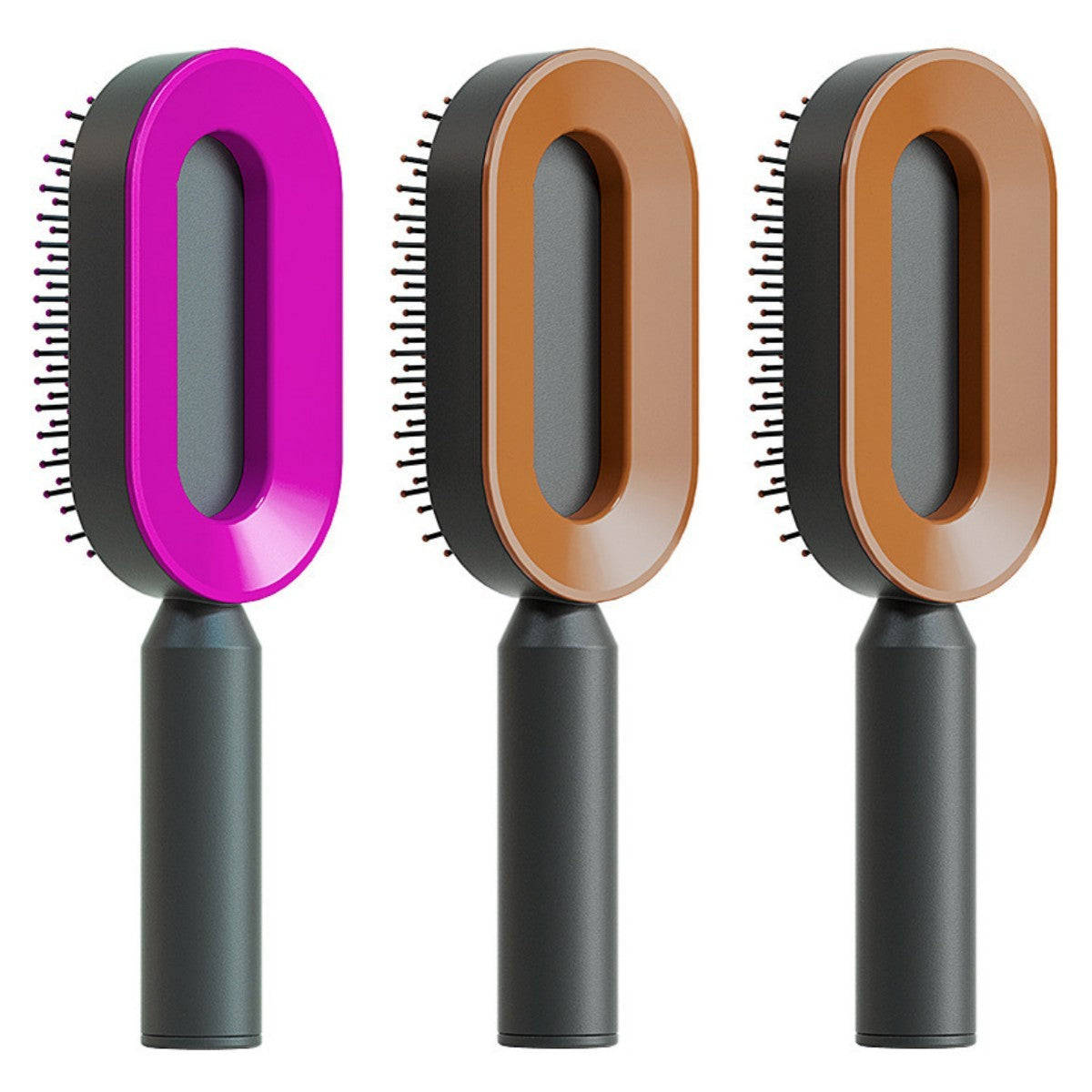 Self Cleaning Hair Brush For Women One-key Cleaning Hair Loss Airbag Massage Scalp Comb Anti-Static Hairbrush - Rokkaku 18 online shop