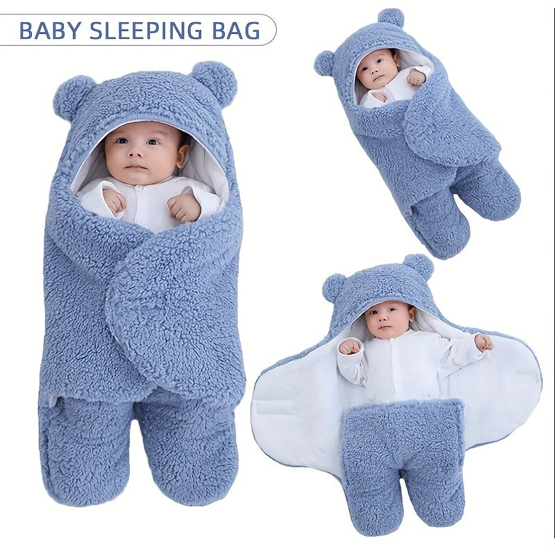 Winter Baby Sleeping Bag Bear Nap Printed Sleeping Bag, Suitable For Babies Aged 0-10 Months, Soft Nap Mat With Removable Pillow - Rokkaku 18 online shop