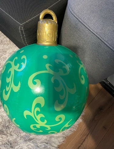 Christmas Ornament Ball Outdoor Pvc 60CM Inflatable Decorated Ball PVC Giant Big Large Balls Xmas Tree Decorations Toy Ball - Rokkaku 18 online shop