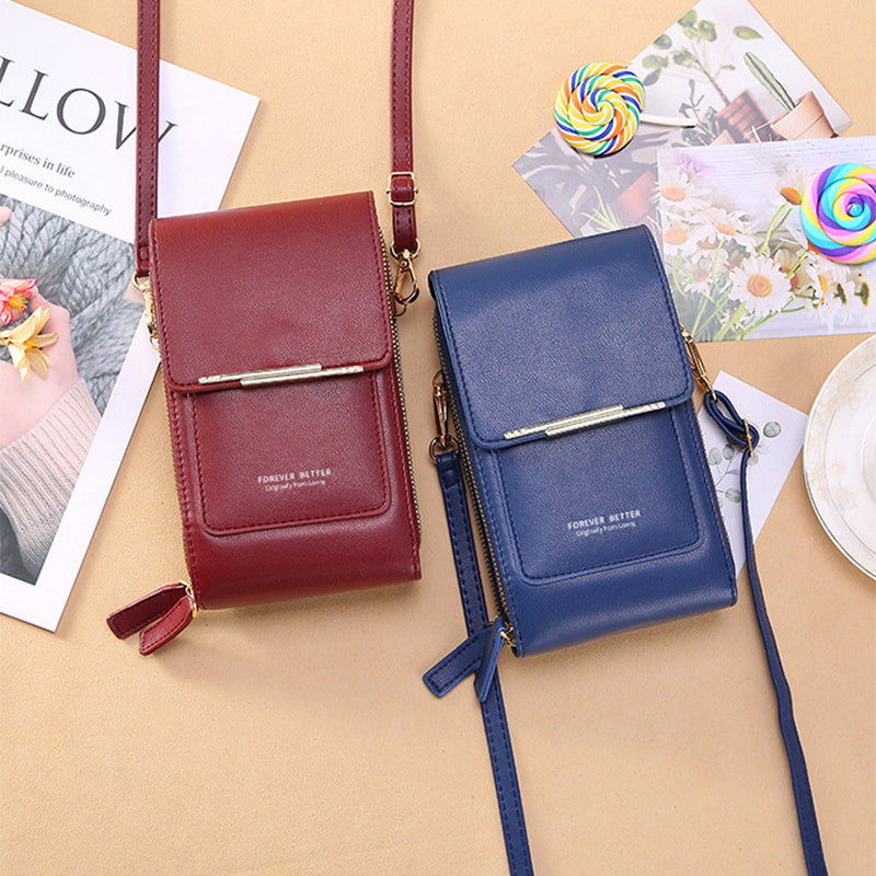 Touch Screen Mobile Phone Bag Small Crossbody Shouder Bags Women Long Wallet - Rokkaku 18 online shop