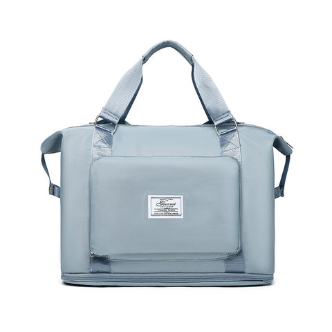 CJ light blue convertible backpack handbag with front pocket and sturdy straps