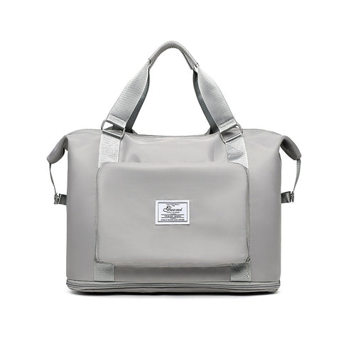 CJ gray convertible backpack handbag with front pocket and dual handles for versatile use