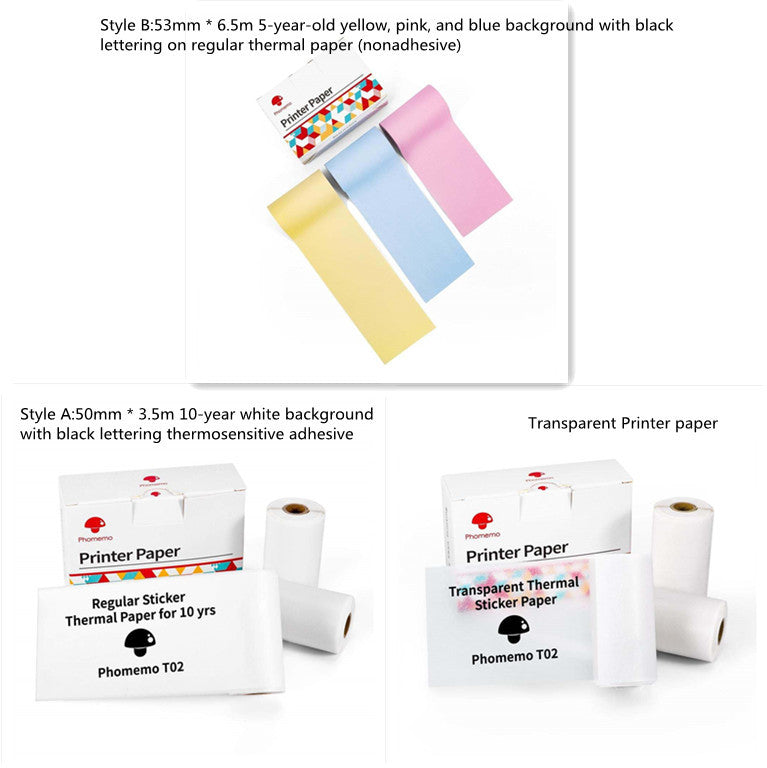 Portable Mini Thermal Label Printer Home Photo Printer Student Wrong Question Printer Bluetooth-compatible Mini Label Printer Price Tag - Rokkaku 18 online shop