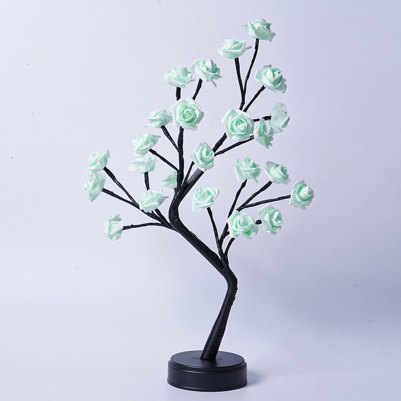 Table Lamp Flower Tree Rose Lamps Fairy Desk Night Lights USB Operated Gifts For Wedding Valentine Christmas Decoration - Rokkaku 18 online shop