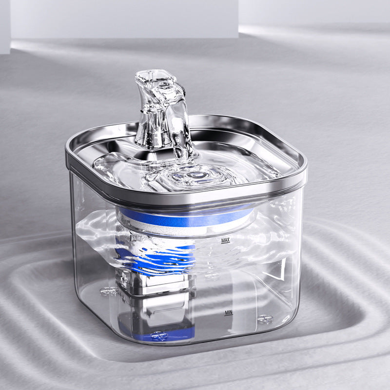 Pet Cat Dog Stainless Steel Automatic Circulation Water Dispenser Intelligent Fountain Pets Accessories - Rokkaku 18 online shop