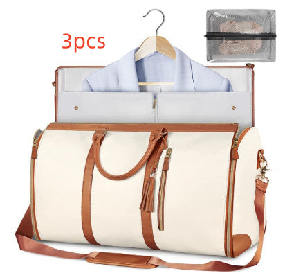 Large Capacity Travel Duffle Bag Women's Handbag Folding Suit Bag Waterproof Clothes Totes - Rokkaku 18 online shop