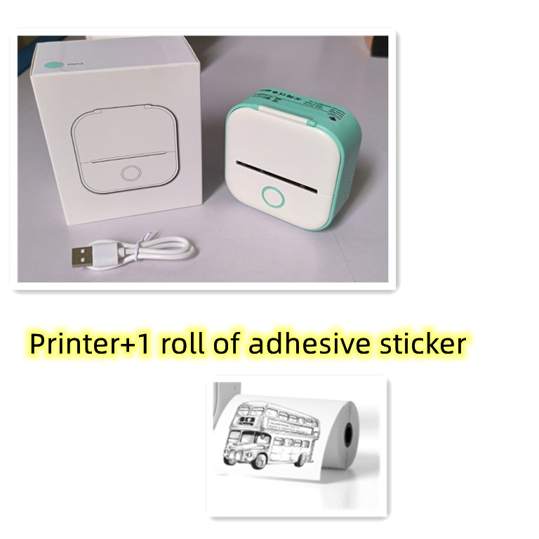Portable Mini Thermal Label Printer Home Photo Printer Student Wrong Question Printer Bluetooth-compatible Mini Label Printer Price Tag - Rokkaku 18 online shop