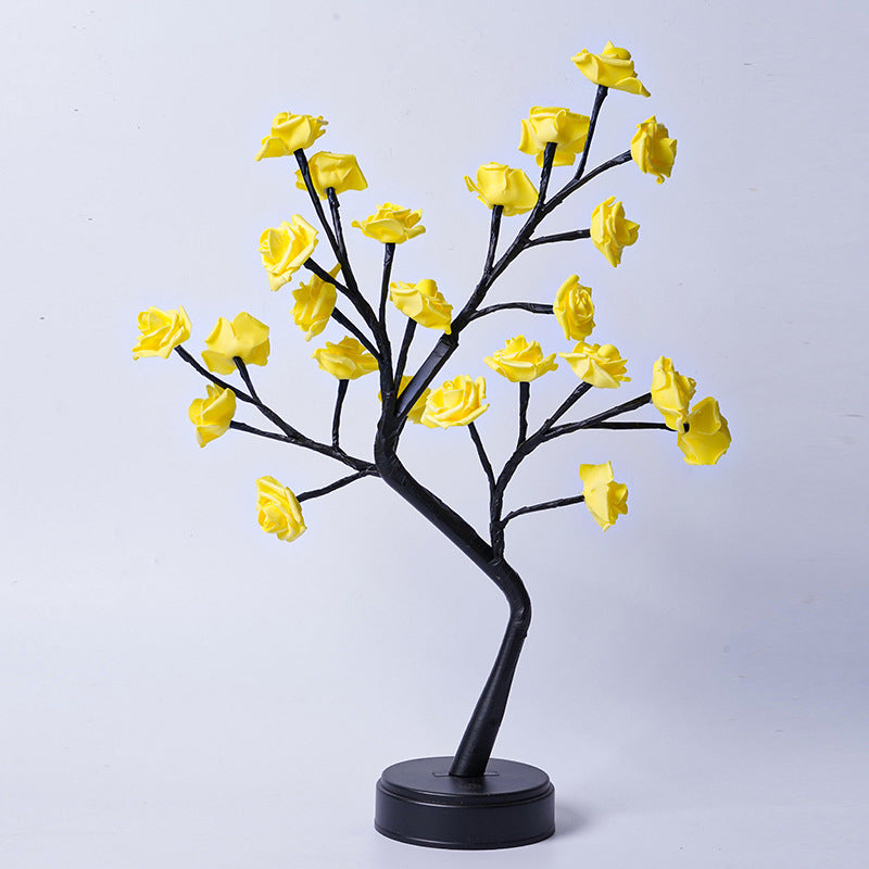 Table Lamp Flower Tree Rose Lamps Fairy Desk Night Lights USB Operated Gifts For Wedding Valentine Christmas Decoration - Rokkaku 18 online shop