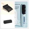 2 In 1 Straight Hair Comb Wireless Hair Straightener Brush Hair Fast Heating Portable Hot Curler USB Charging - Rokkaku 18 online shop
