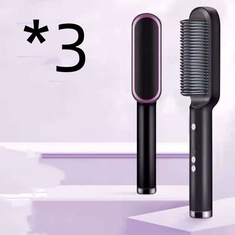New 2 In 1 Hair Straightener Hot Comb Negative Ion Curling Tong Dual-purpose Electric Hair Brush - Rokkaku 18 online shop