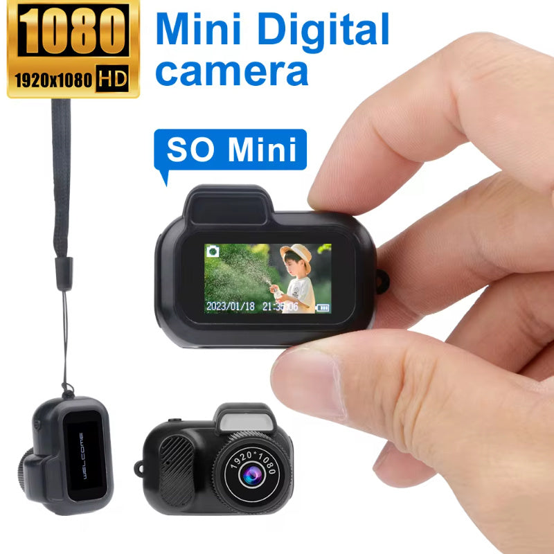 Retro Mini Camera With Screen Indoor Home Outdoor 1080p HD Portable Very Small Camera Video Support Holiday Gifts - Rokkaku 18 online shop