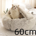 2 In 1 Dog And Cat Bed Pet Winter Bed Round Plush Warm Bed House Soft Long Plush Pets Bed Pet Products - Rokkaku 18 online shop