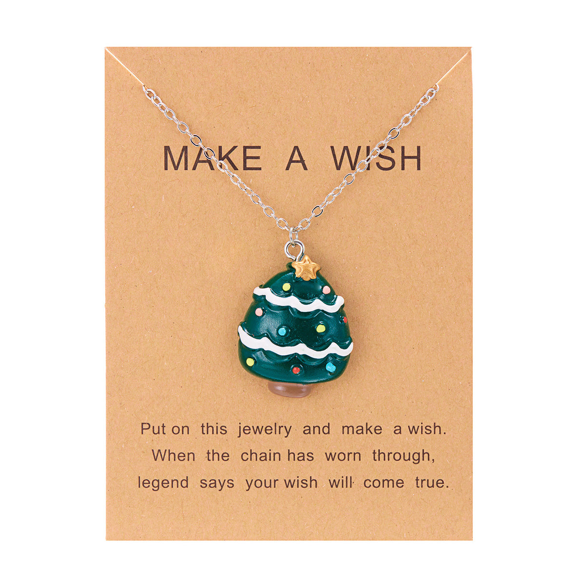 Cute Cartoon Resin Necklace Christmas Snowman Santa Claus Pendant Clavicle Chain Necklace For Women Jewelry - Rokkaku 18 online shop