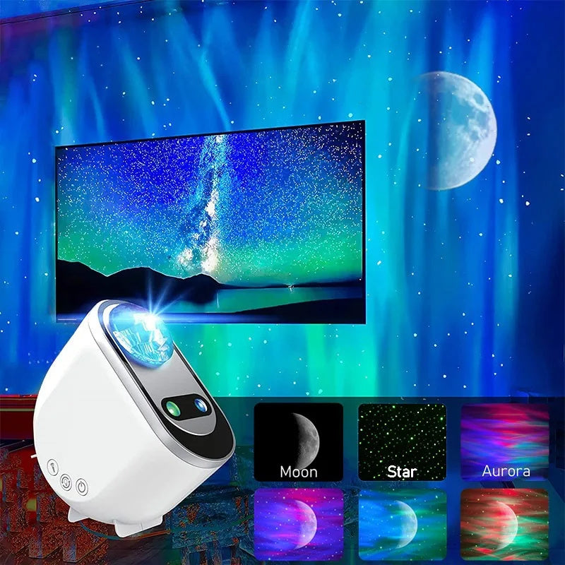 Aurora Borealis Starlight Projectors LED Galaxy Star Atmosphere Galaxy Night Light Home Bedroom Sky Moon Lamp Room Decor Gift - Rokkaku 18 online shop