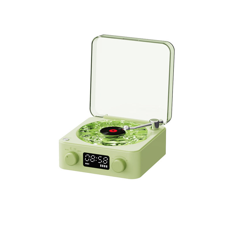 Retro Turntable Speaker Wireless Bluetooth-compatible 5.0 Vinyl Record Player Stereo Sound With White Noise RGB Projection Lamp Effect - Rokkaku 18 online shop