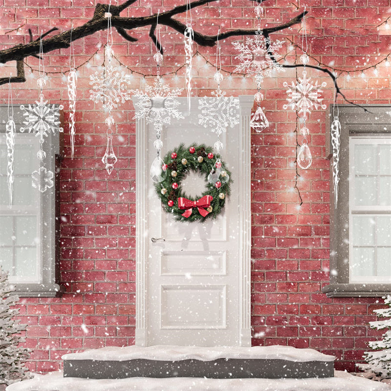10pcs Christmas Tree Hanging Pendants Acrylic Ice Strip Snow Ceiling Xmas Ornaments New Year Christmas Decoration Home Decor - Rokkaku 18 online shop
