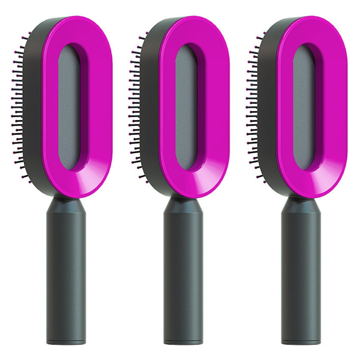 Self Cleaning Hair Brush For Women One-key Cleaning Hair Loss Airbag Massage Scalp Comb Anti-Static Hairbrush - Rokkaku 18 online shop