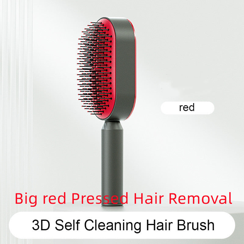 Self Cleaning Hair Brush For Women One-key Cleaning Hair Loss Airbag Massage Scalp Comb Anti-Static Hairbrush - Rokkaku 18 online shop