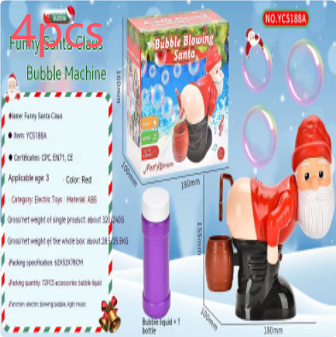 Electric Santa Claus Bubbles Machine Blowing Bubbles Music Light Entertainment Toy Prank Funny Ornament Christmas Gifts Christmas Decorations - Rokkaku 18 online shop