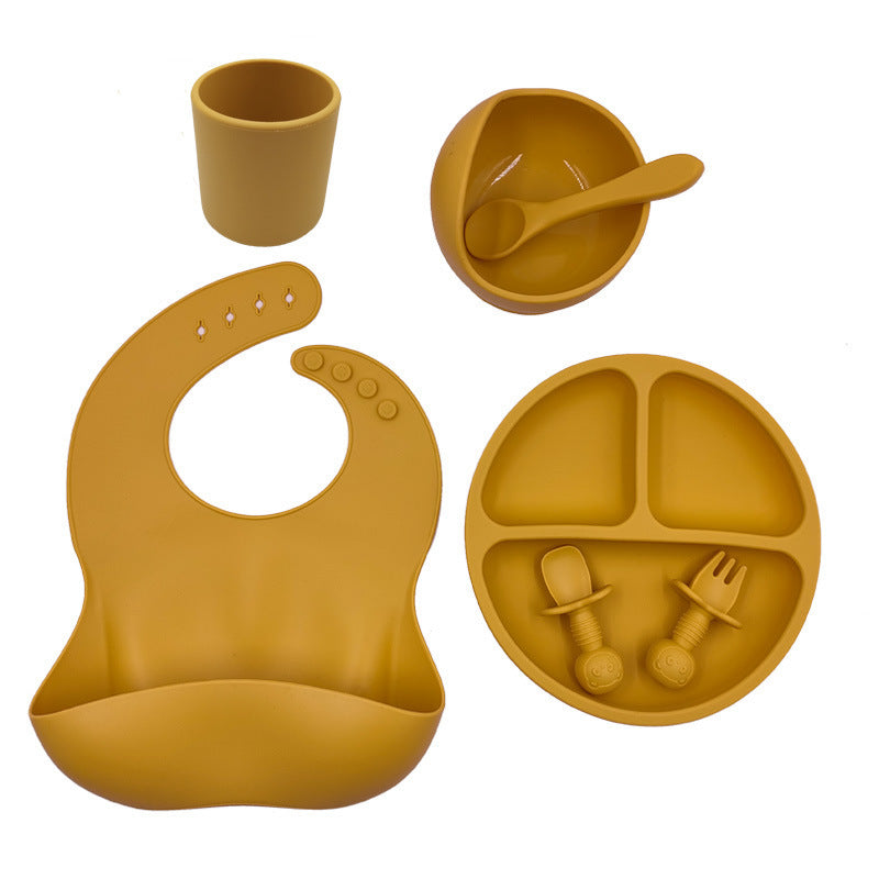 Baby Cutlery Set Silicone Bib Silicone Cup Spoon - Rokkaku 18 online shop