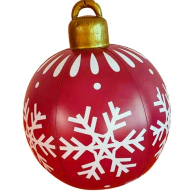 Christmas Ornament Ball Outdoor Pvc 60CM Inflatable Decorated Ball PVC Giant Big Large Balls Xmas Tree Decorations Toy Ball - Rokkaku 18 online shop