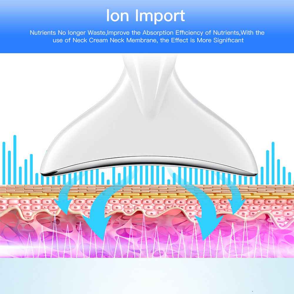 EMS Microcurrent Neck Face Beauty Device With 3 Colors LED Photon Therapy Skin Tighten Reduce Double Chin Face Lifting Devices