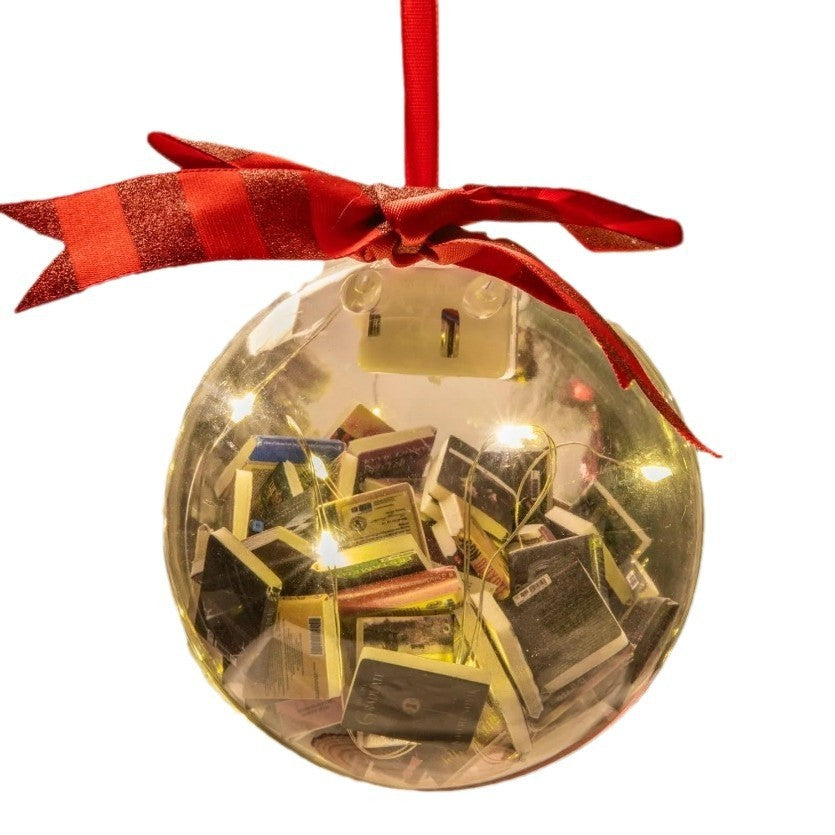 Christmas Decorations Christmas Ball Pendants Full Of Books - Rokkaku 18 online shop