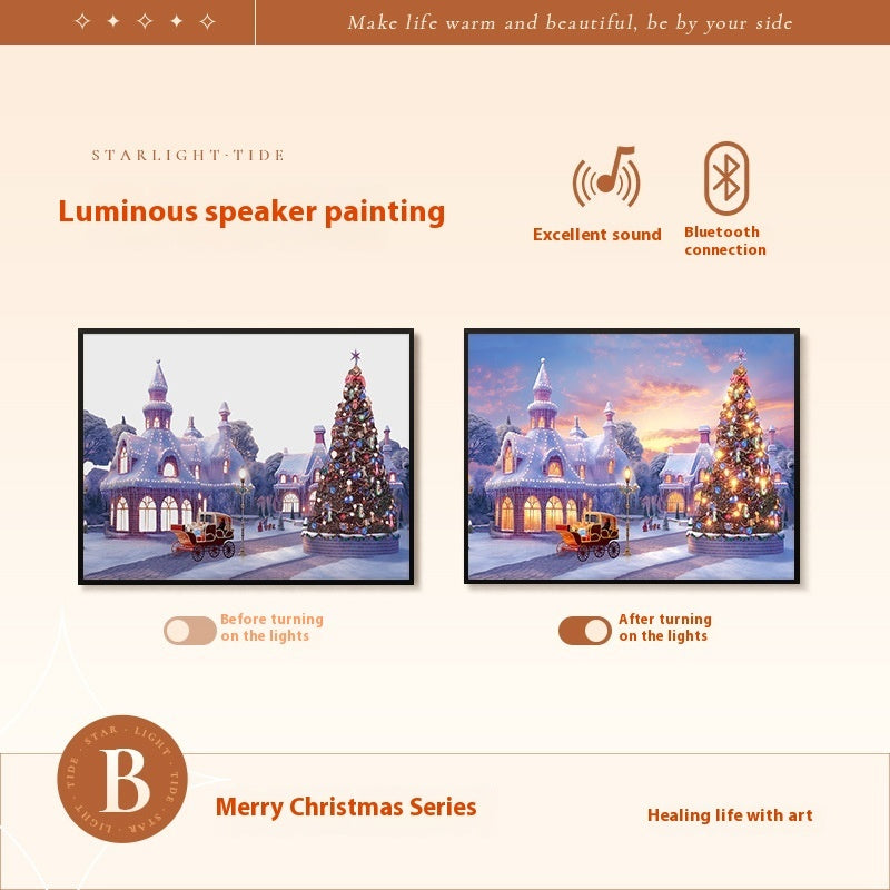 Christmas Small Gift Mini Bluetooth Speaker Painting - Rokkaku 18 online shop
