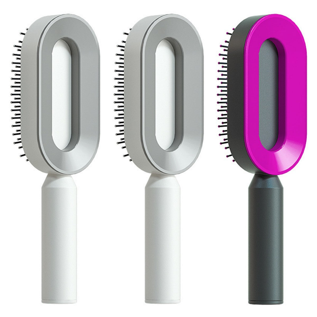 Self Cleaning Hair Brush For Women One-key Cleaning Hair Loss Airbag Massage Scalp Comb Anti-Static Hairbrush - Rokkaku 18 online shop